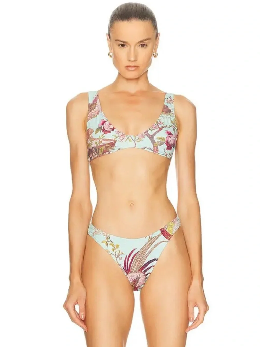 Roberto Cavalli x Skims Fagianella Print Dipped Mid Coverage Bottom Small